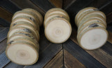 Set of 25 3"-3.5" Aspen Wood Slices